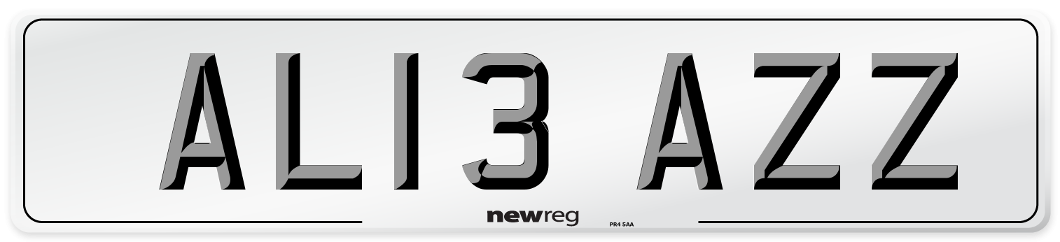 AL13 AZZ Number Plate from New Reg